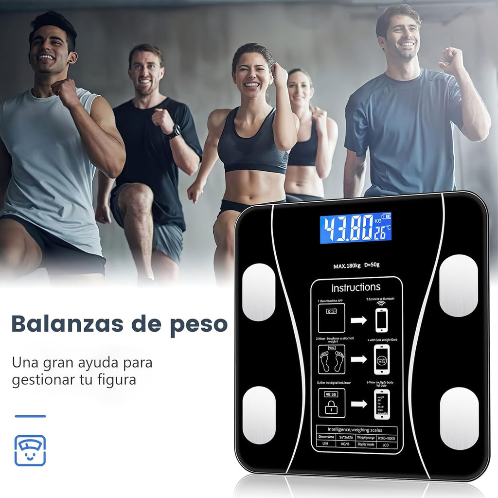 Báscula Digital con Medidor de Grasa Corporal