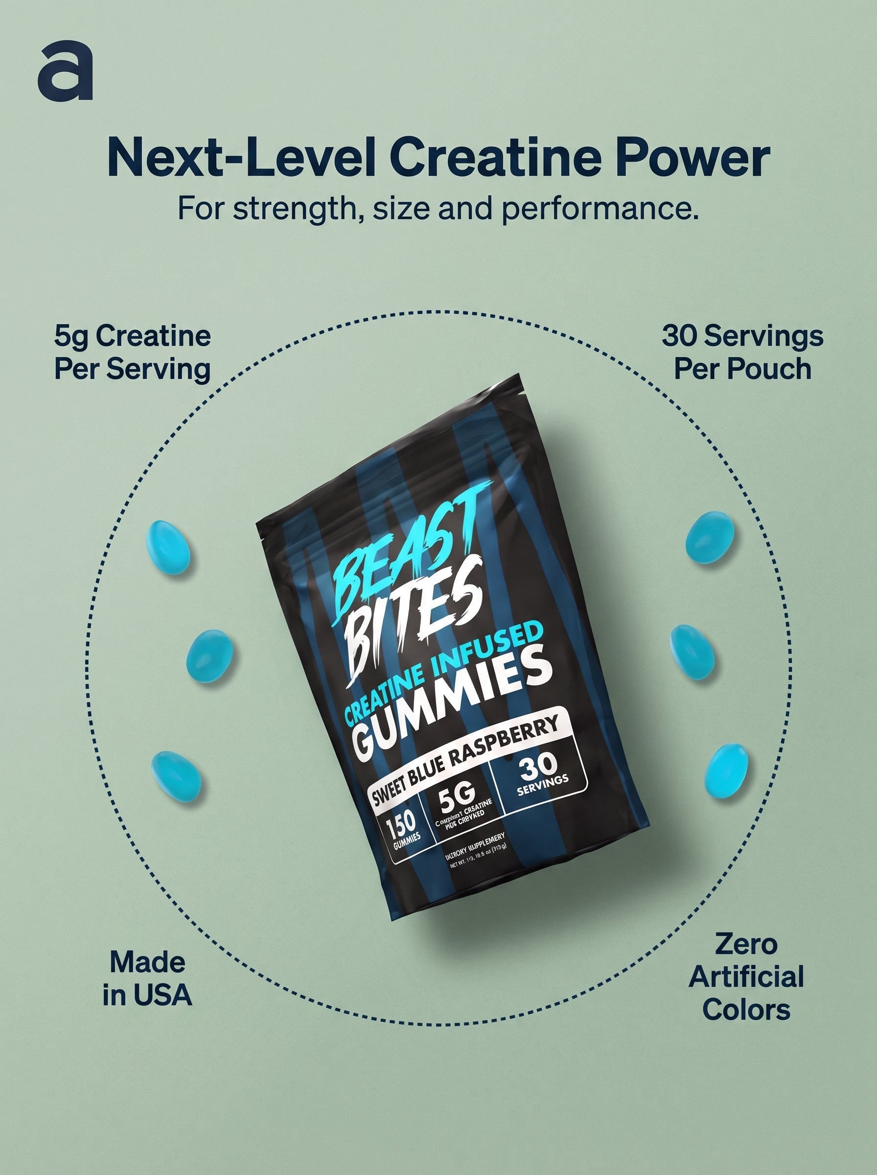 Suplemento Creatina Gomitas Beast Bites