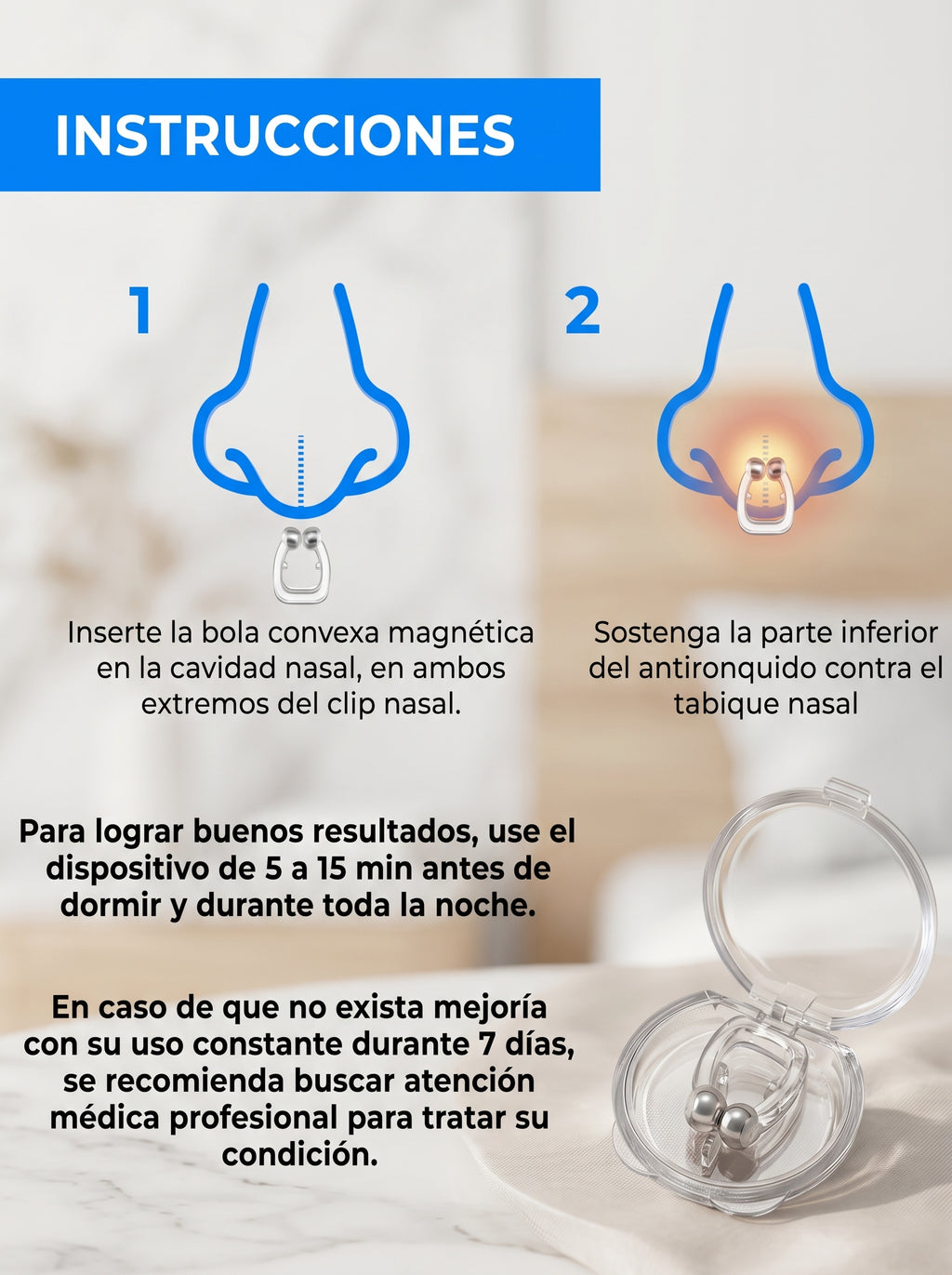 Set de 4 Dispositivos Anti-Ronquidos