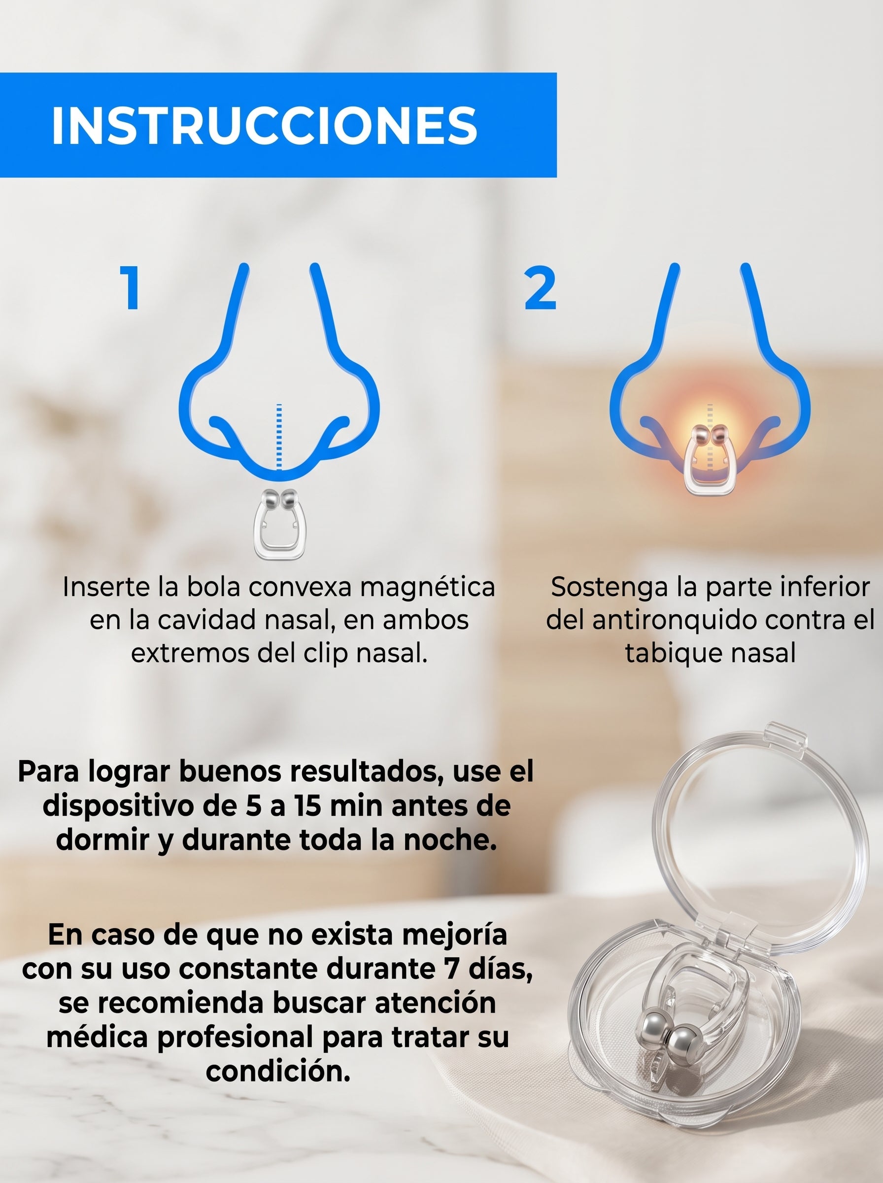 Set de 4 Dispositivos Anti-Ronquidos