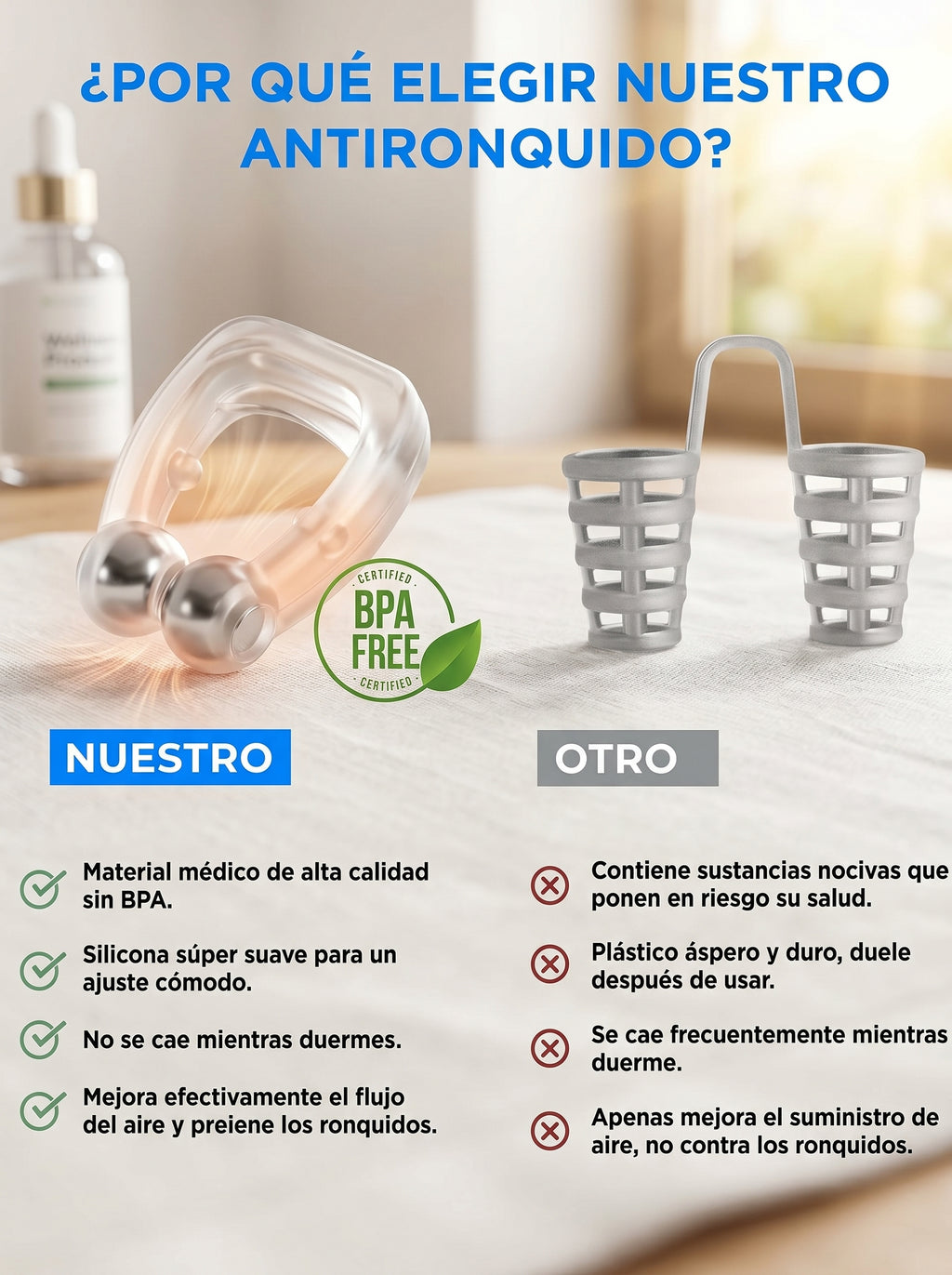 Set de 4 Dispositivos Anti-Ronquidos