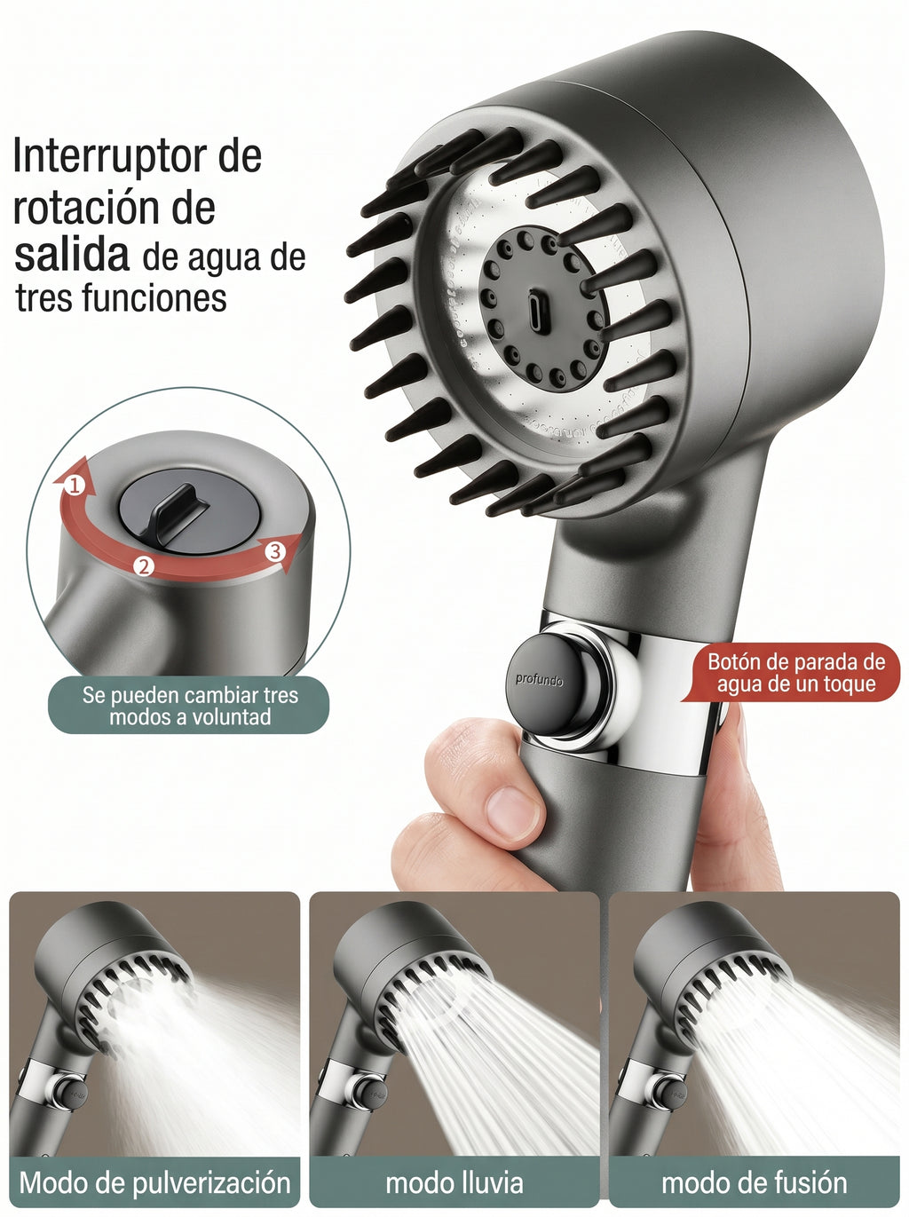 Regadera Ducha Masajeadora Baño