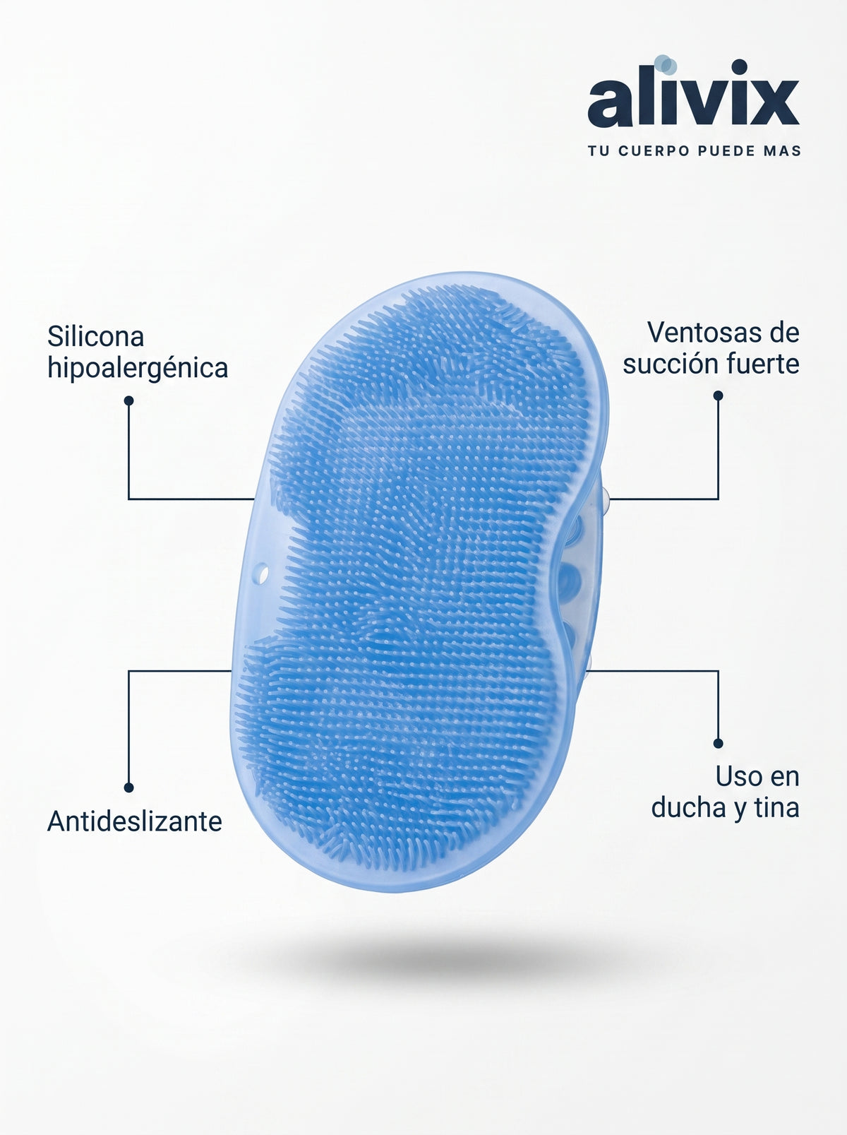 Cojín de Silicona para Exfoliación Corporal