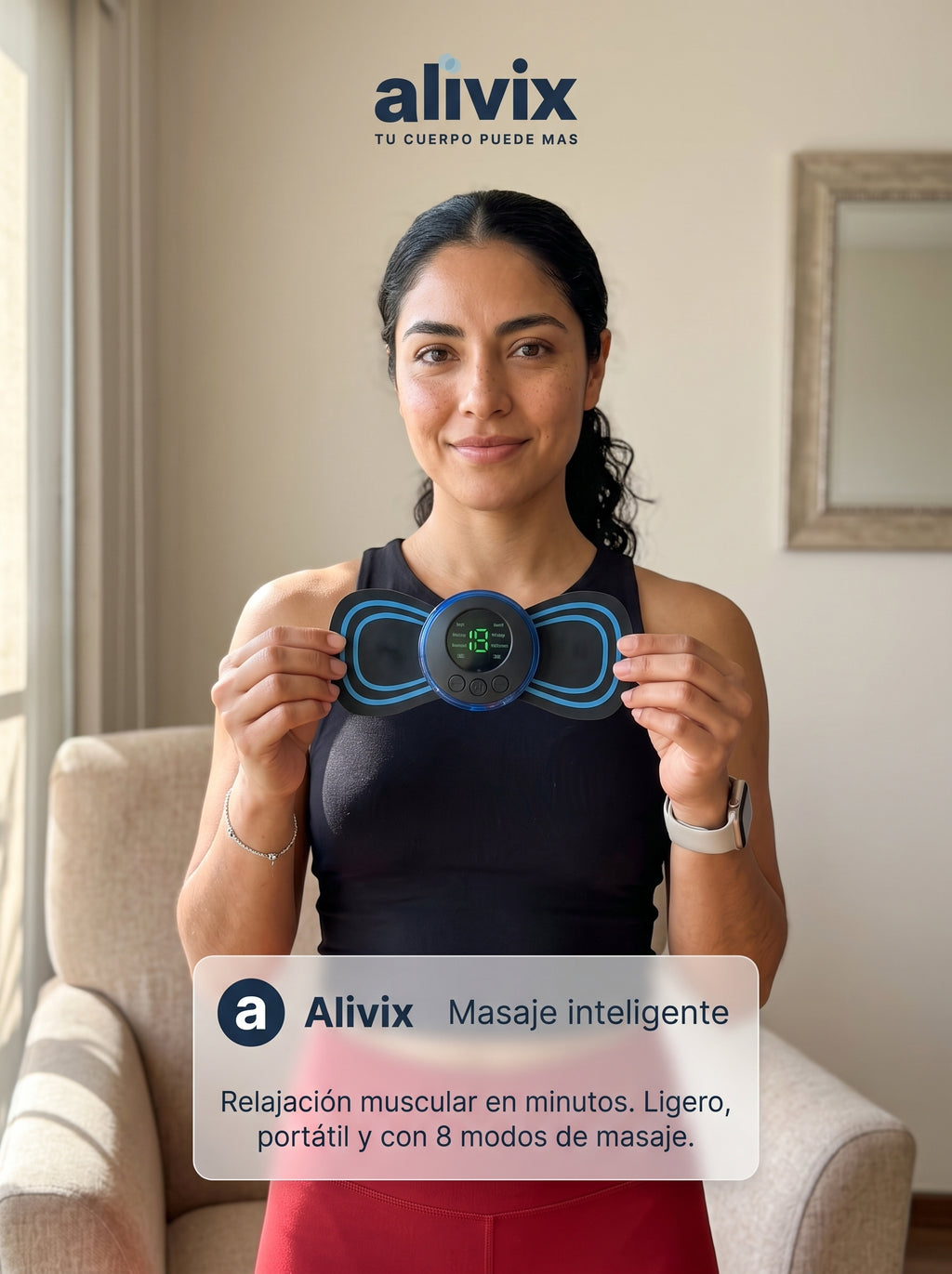 Mini Masajeador Cervical Portátil Mariposa EMS