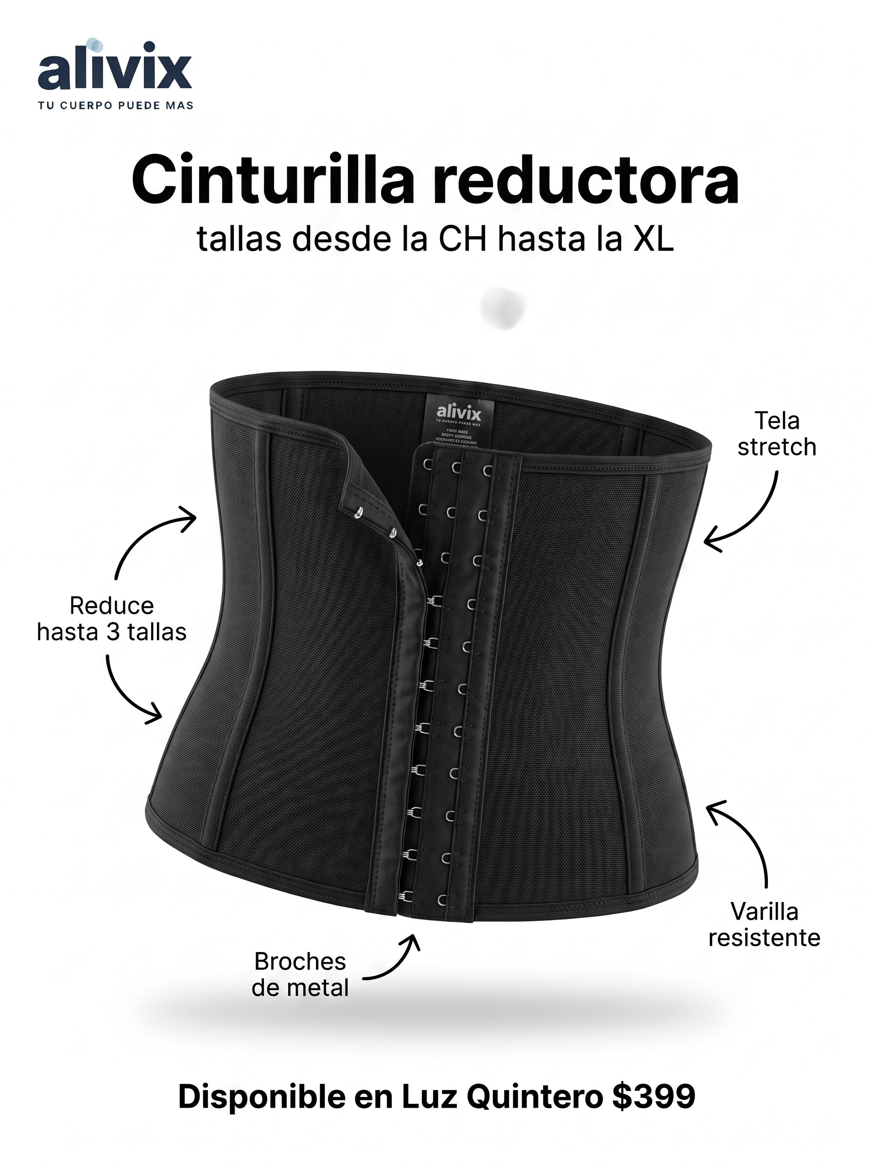Faja Modeladora Cintura corset reductora