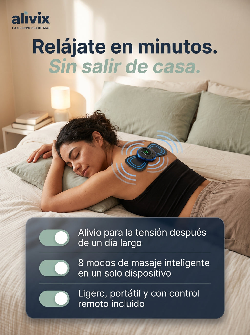 Mini Masajeador Cervical Portátil Mariposa EMS