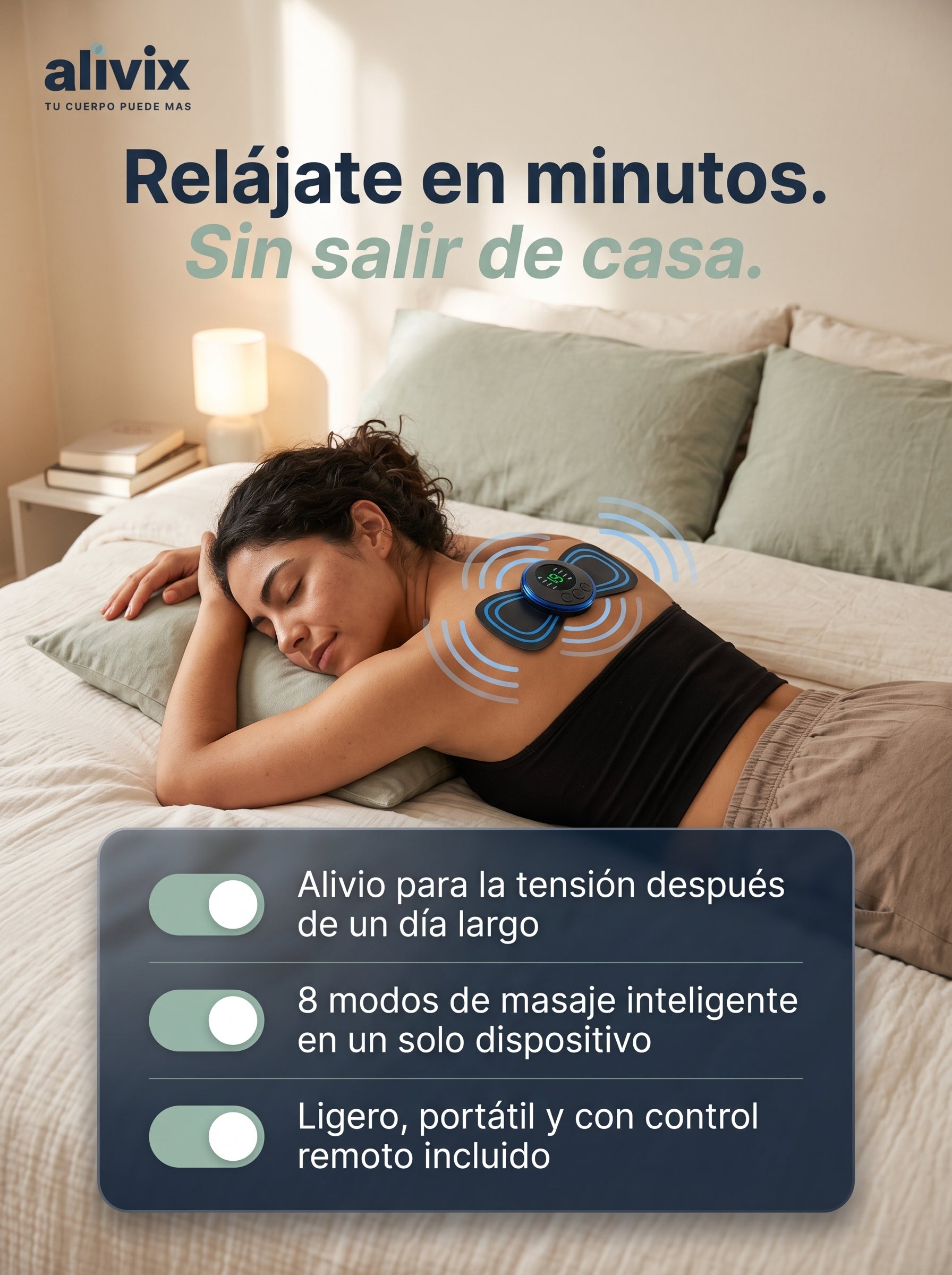 Mini Masajeador Cervical Portátil Mariposa EMS