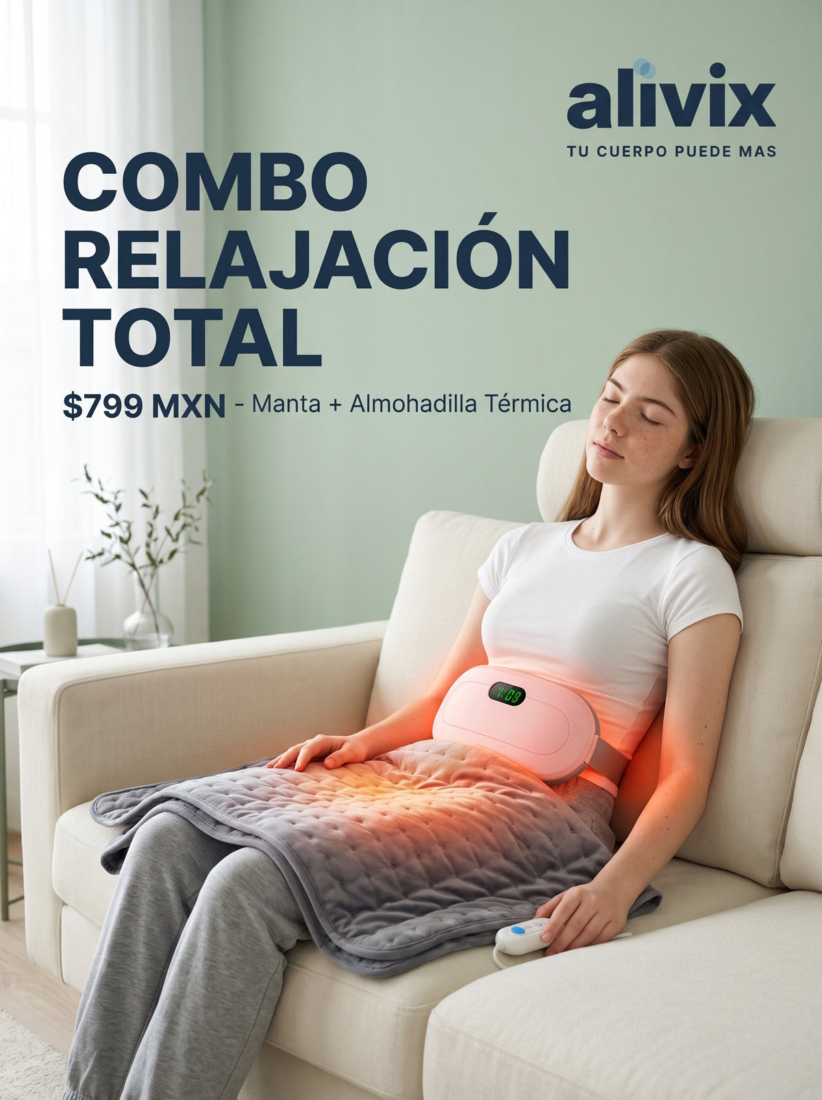 Kit Térmico Relajante — Manta y Almohadilla