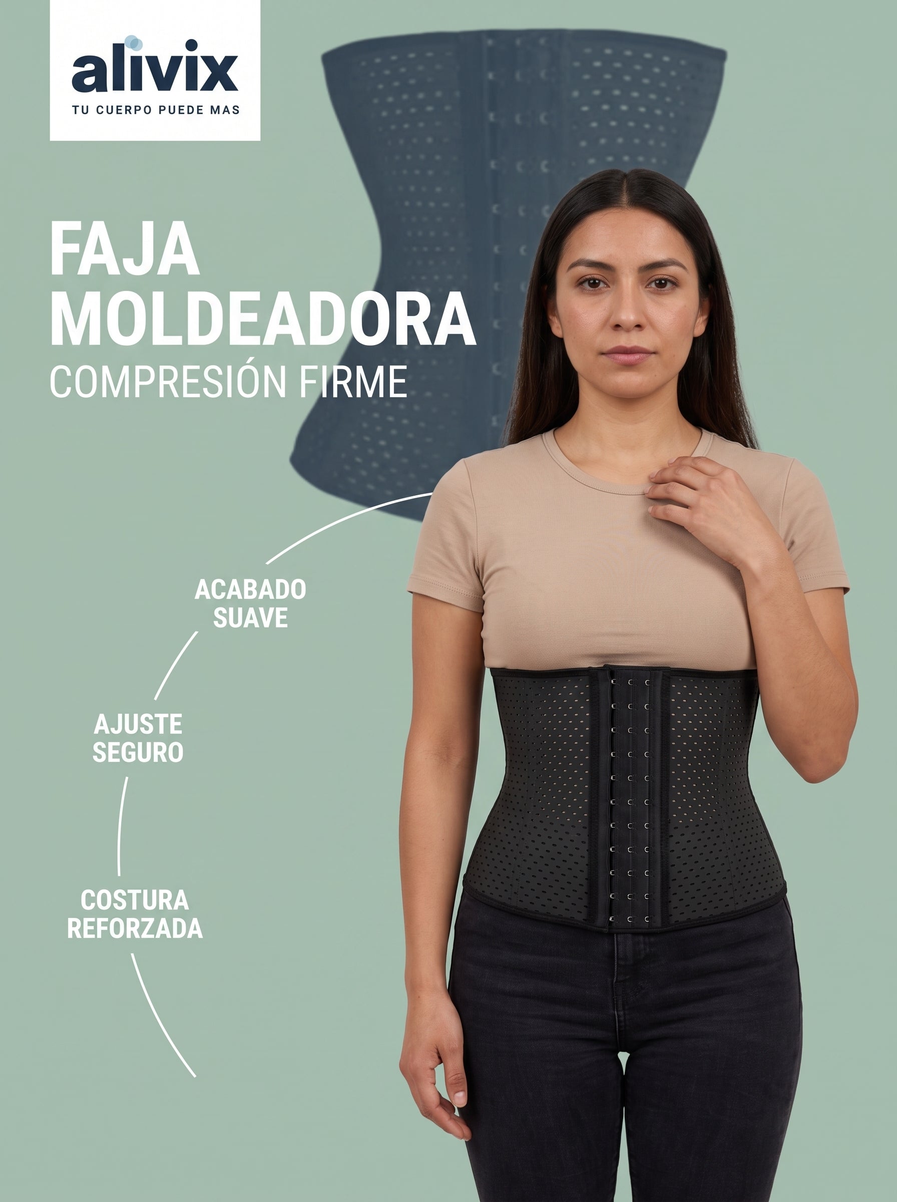 Faja Modeladora Cintura corset reductora