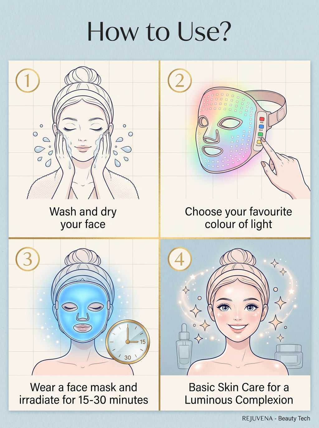 Máscara con Luz LED Facial