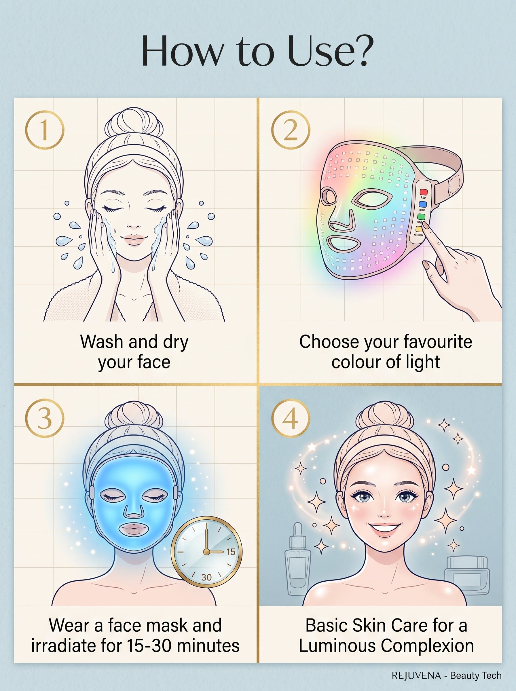 Máscara con Luz LED Facial