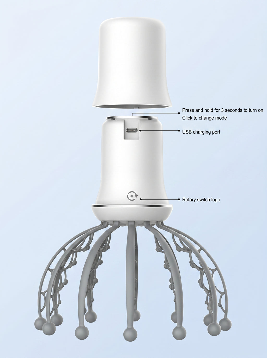 Masajeador eléctrico de cuero cabelludo