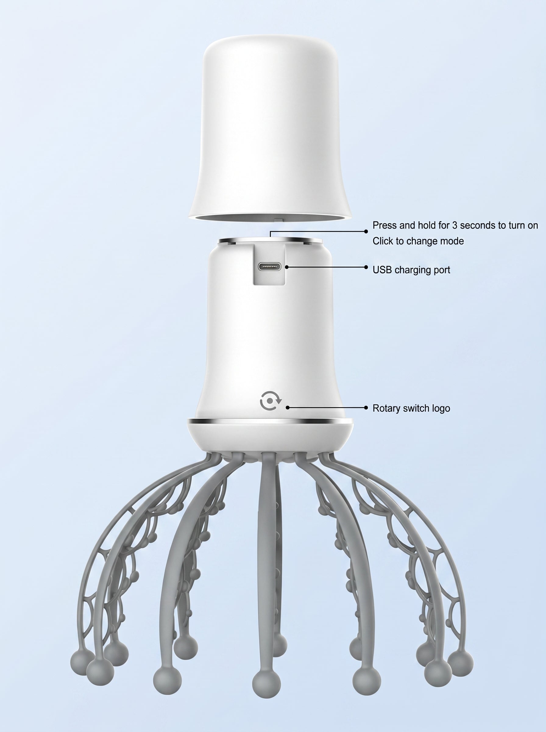 Masajeador eléctrico de cuero cabelludo