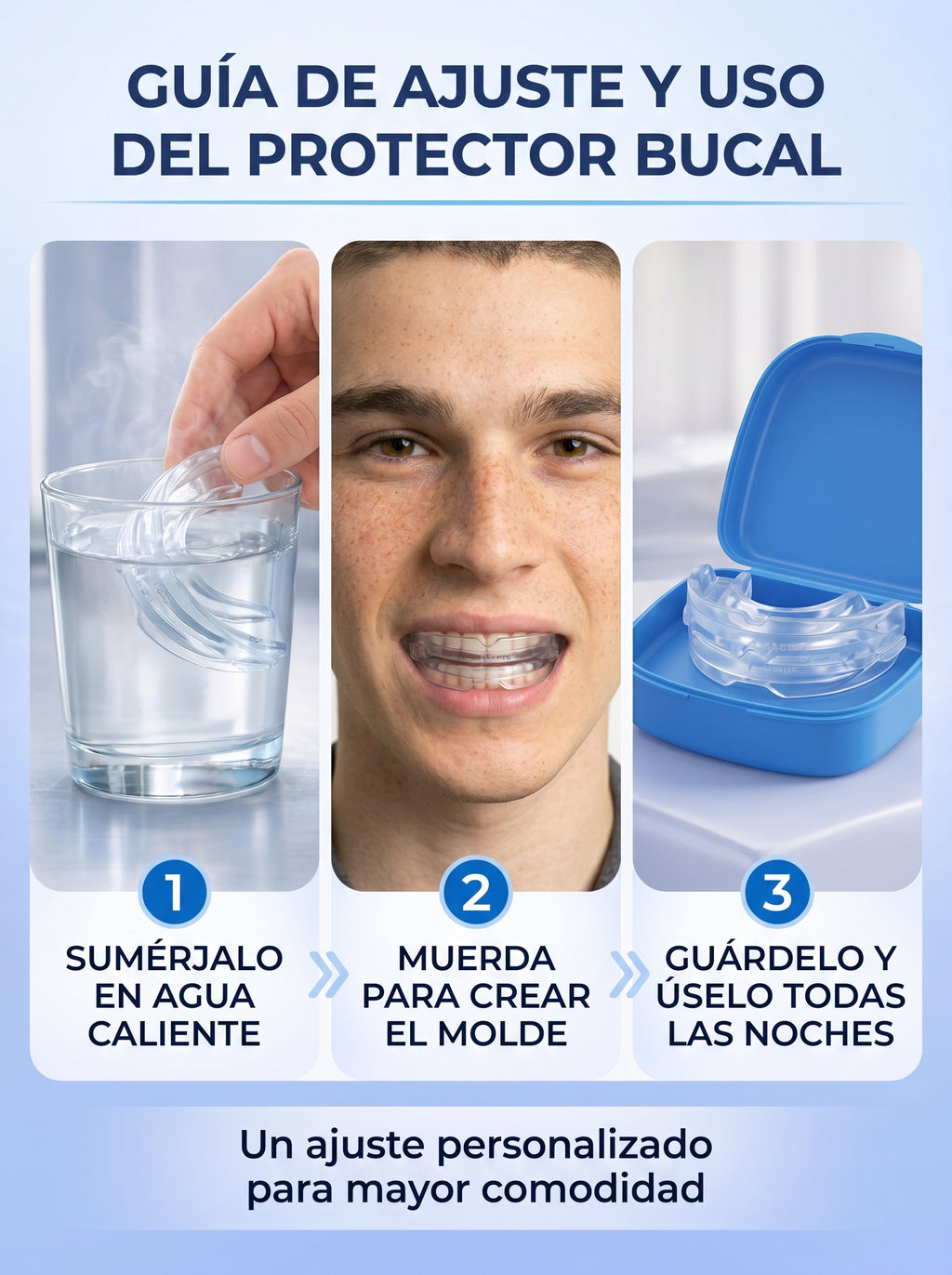 Guarda Dental Ajustable Bruximo y Ronqui