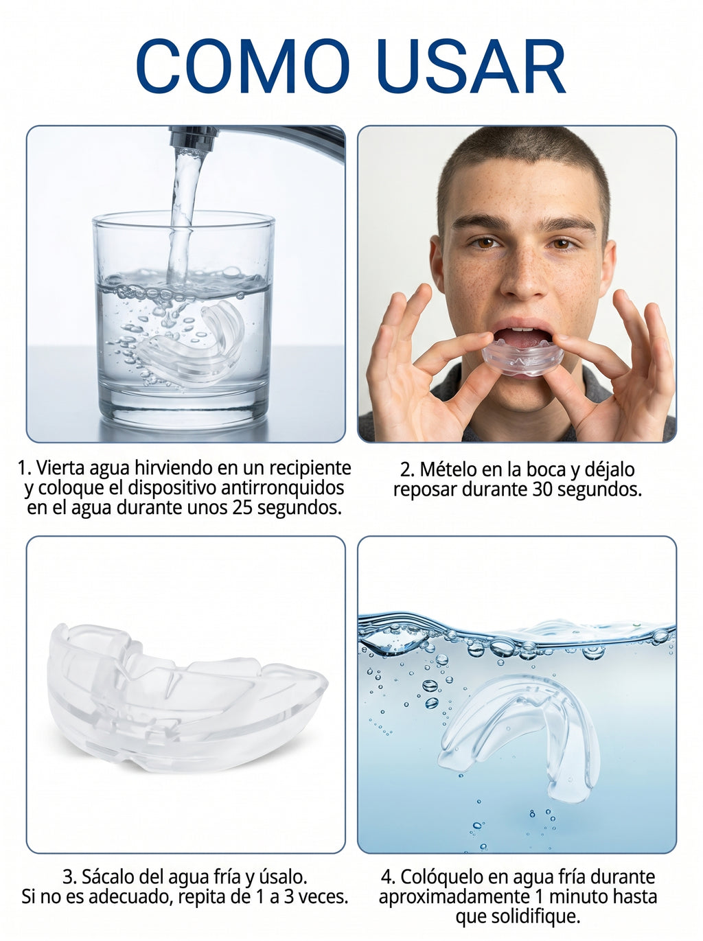 Guarda Dental Ajustable Bruximo y Ronqui