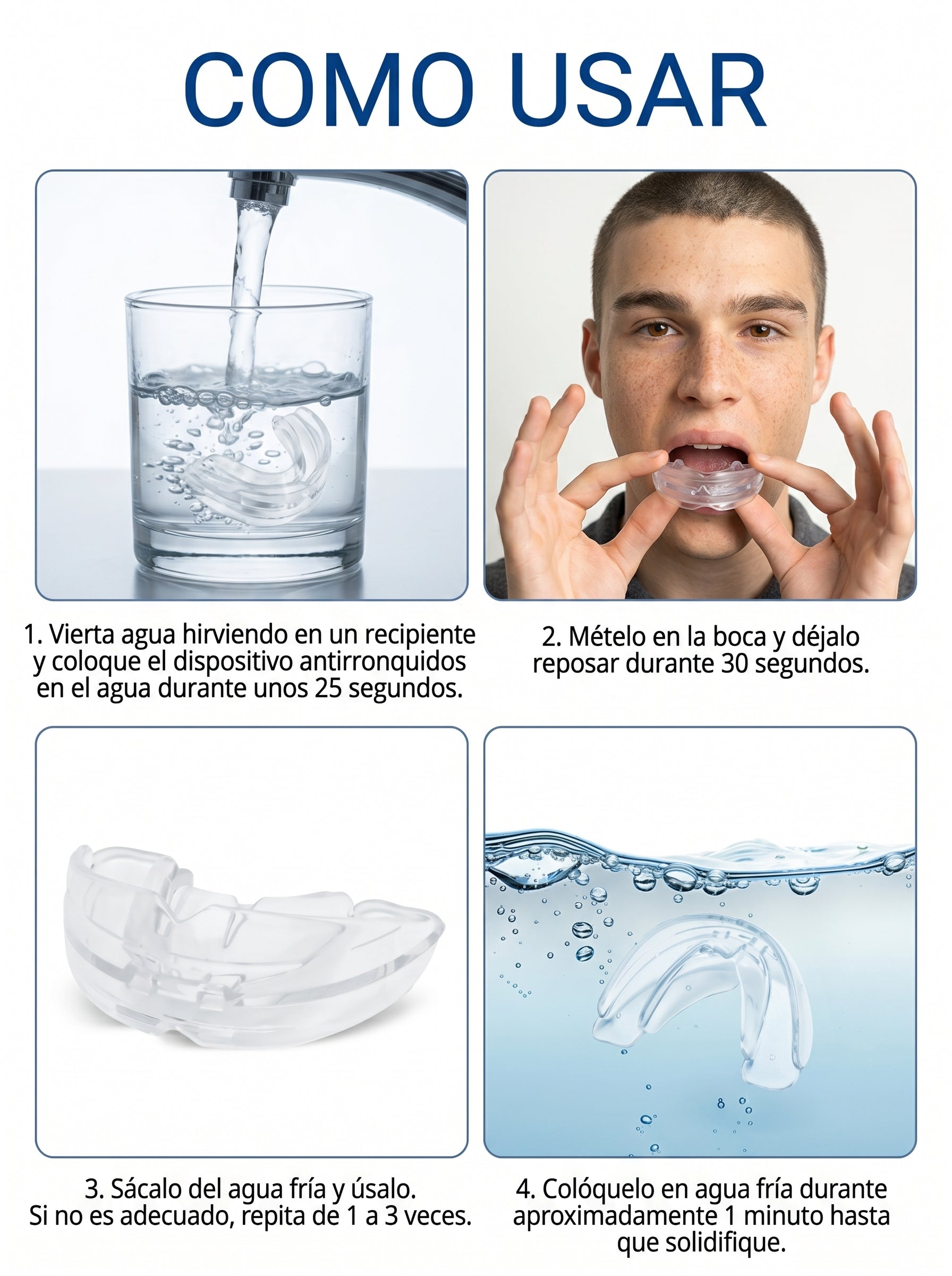 Guarda Dental Ajustable Bruximo y Ronqui