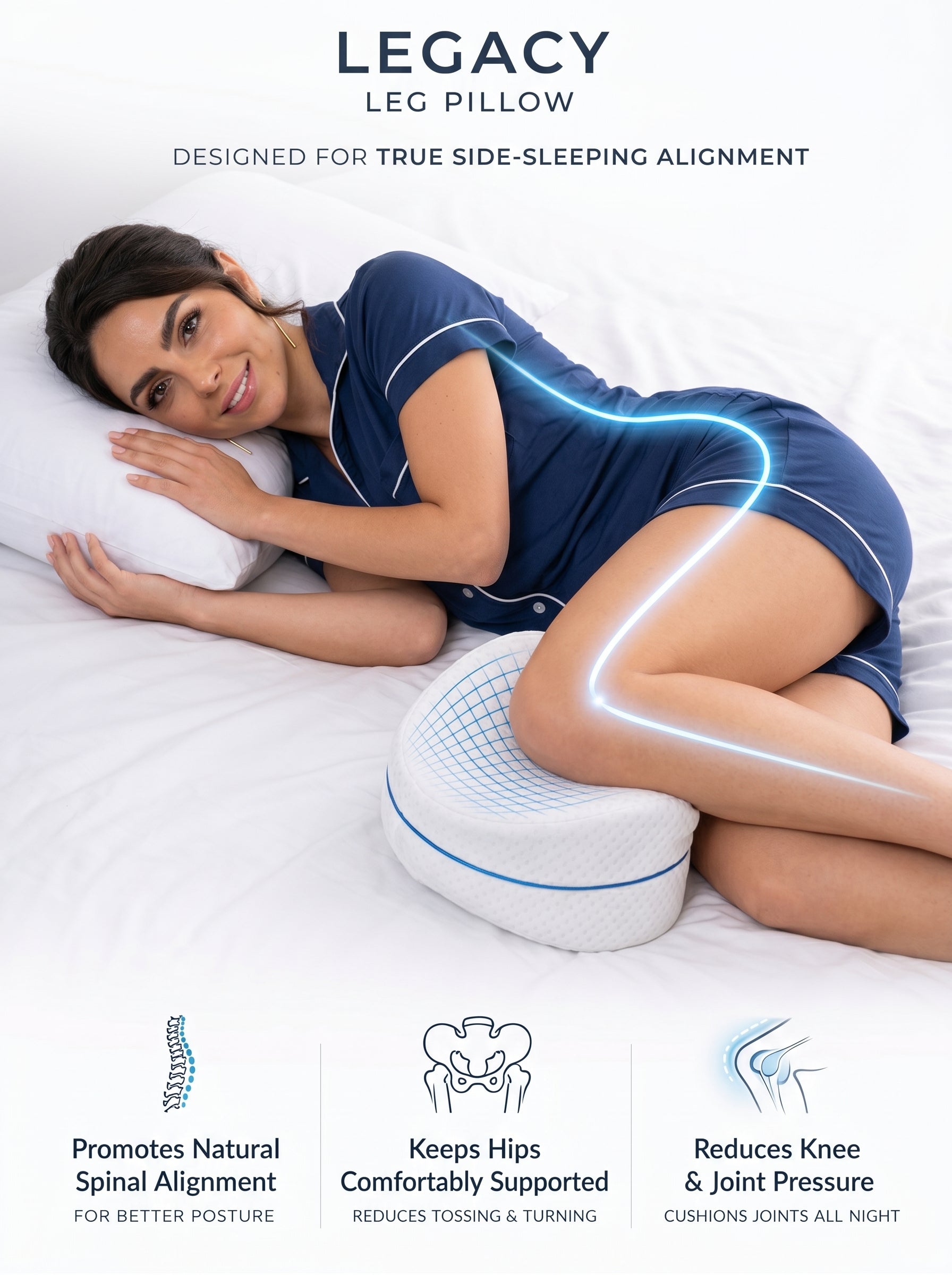 Almohada Ortopedica Pierna y Rodilla