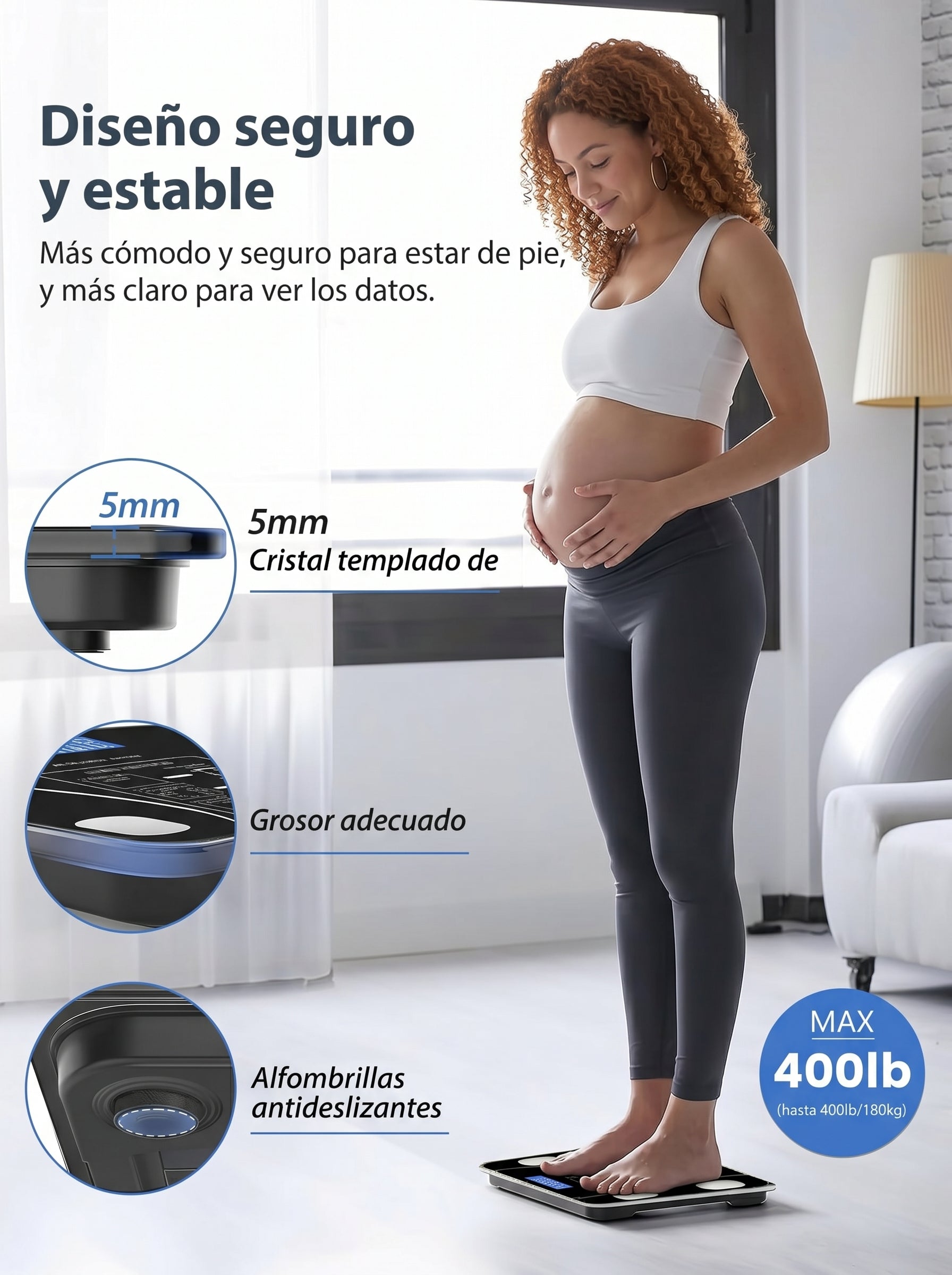 Báscula Digital con Medidor de Grasa Corporal