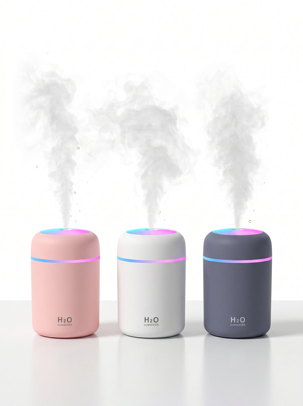 Mini Humidificador con Luz LED de Ambiente
